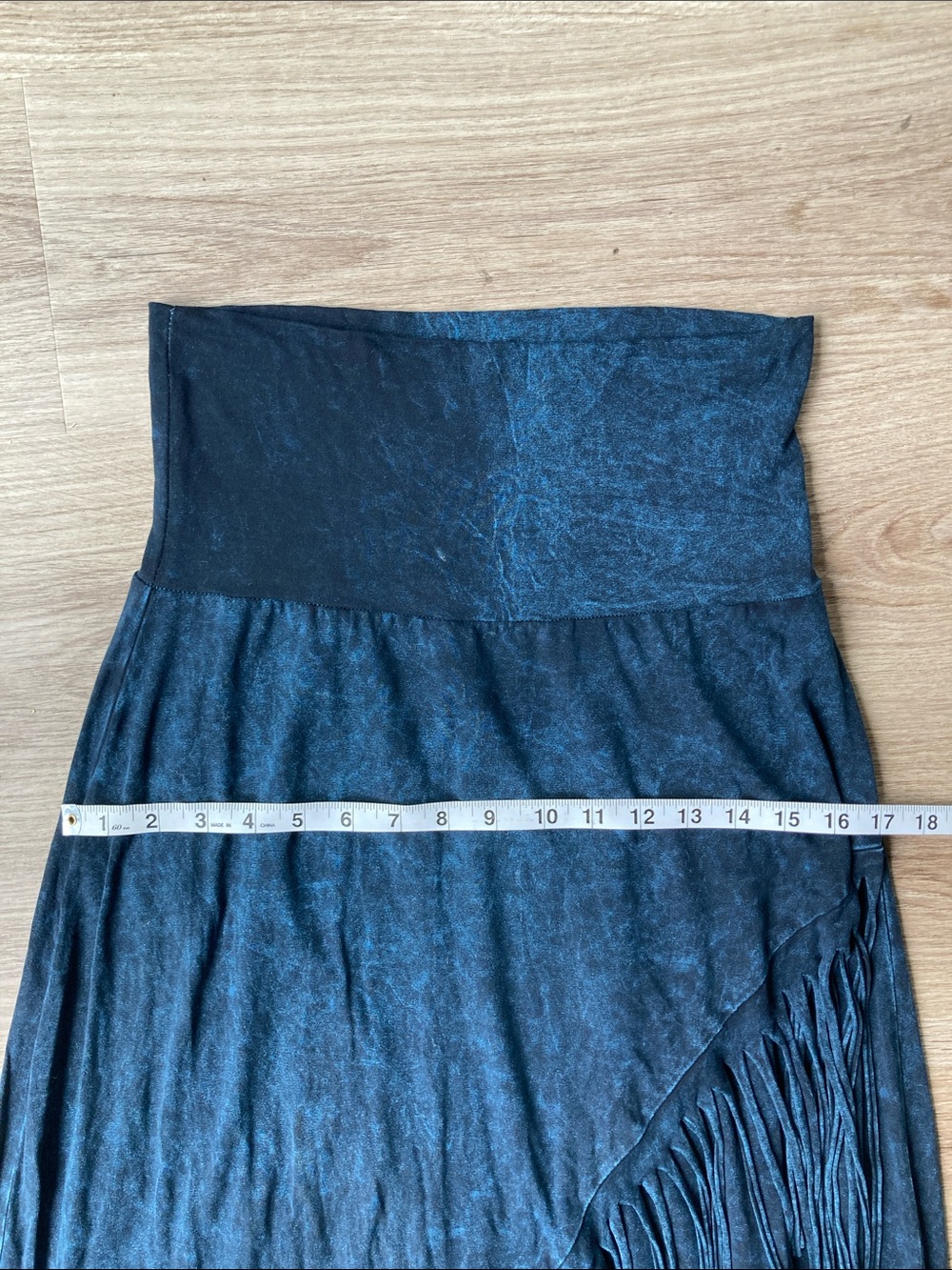 Navy Boho Fringe Skirt - Picture 8 of 9